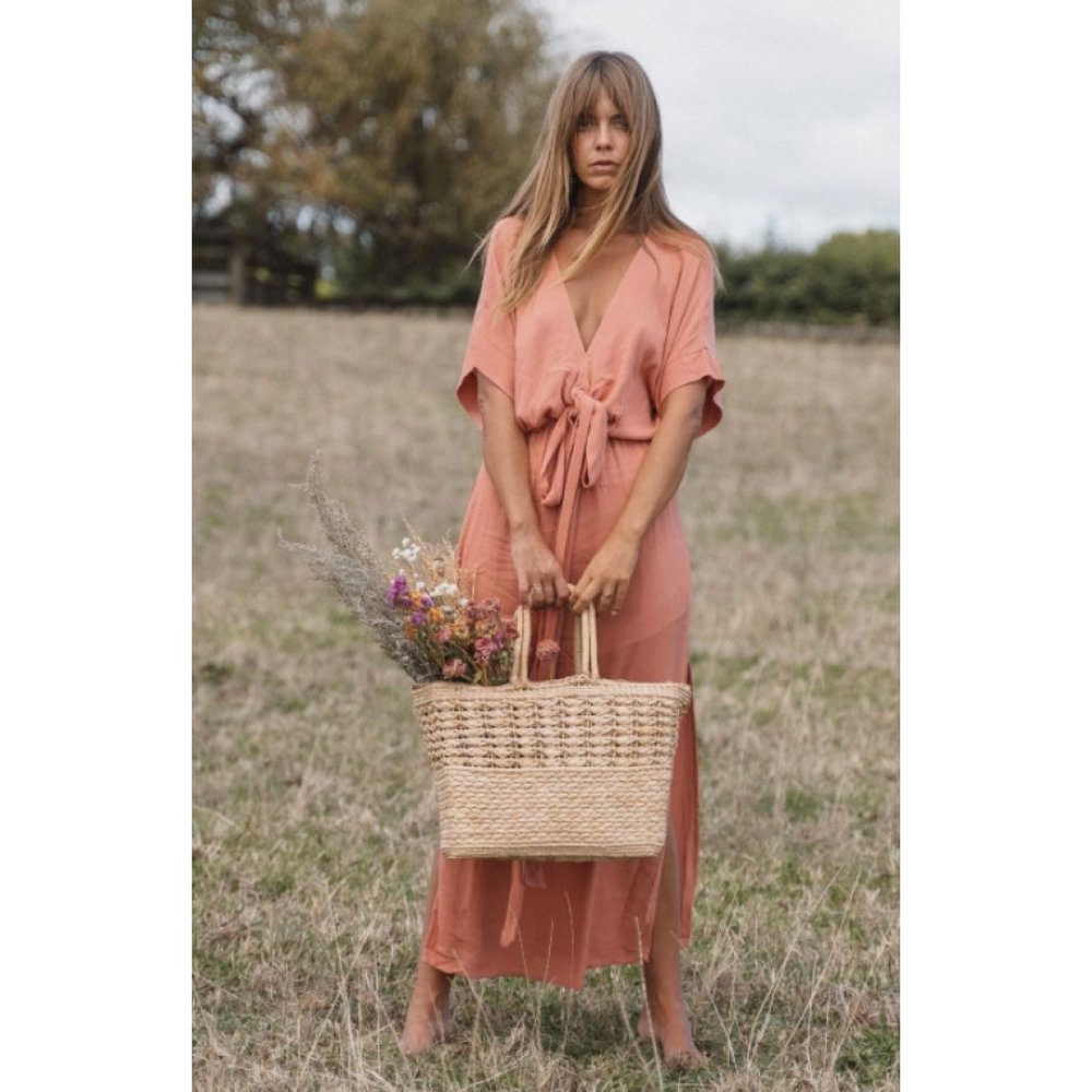 hazel & folk Melody Maxi Dress Dusty Rose M/L